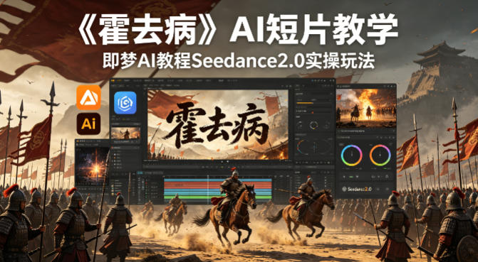 《霍去病》AI短片教学，即梦AI教程Seedance2.0实操玩法-优创云