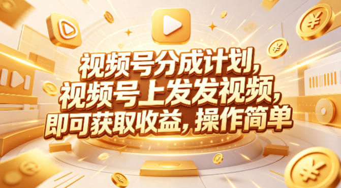 视频号分成计划，599元众筹的Red团队课程，视频号上发发视频，即可获取收益，操作简单-优创云