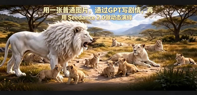 用一张普通图片，通过GPT写剧情，再用Seedance 2.0做动态演绎，居然能生成迪士尼风格搞笑动画-优创云