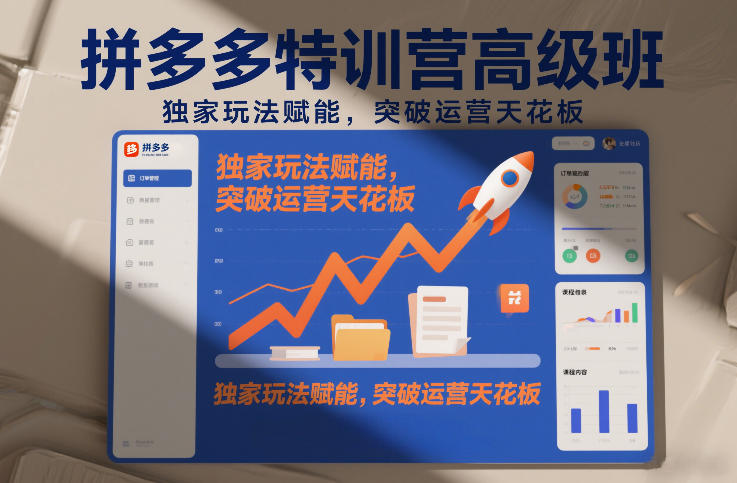 拼多多特训营高阶班，独家玩法赋能，突破运营天花板（更新26年4月18日）-优创云