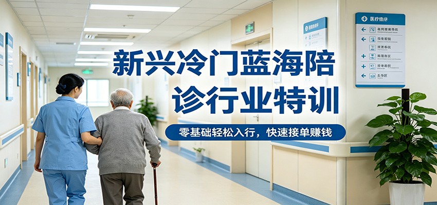 新兴冷门蓝海陪诊行业特训，零基础轻松入行，快速接单赚钱-优创云