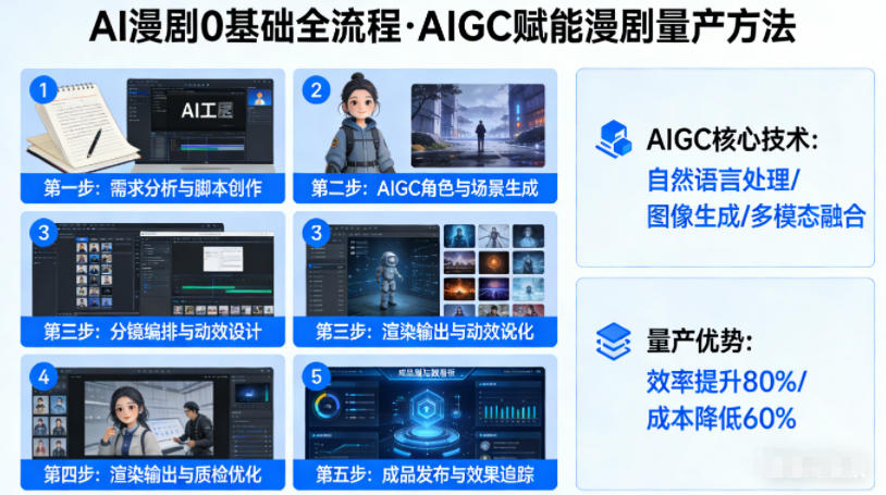 AI漫剧0基础全流程，快速掌握AIGC赋能的漫剧量产方法-优创云