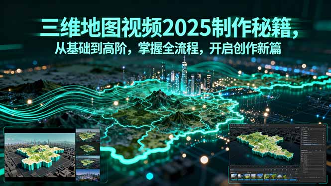 三维地图视频2025制作秘籍，从基础到高阶，掌握全流程，开启创作新篇-优创云