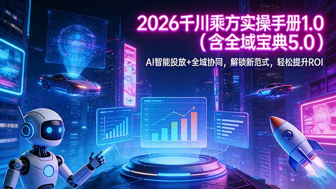2026 千川乘方实操手册 1.0(含全域宝典 5.0-优创云