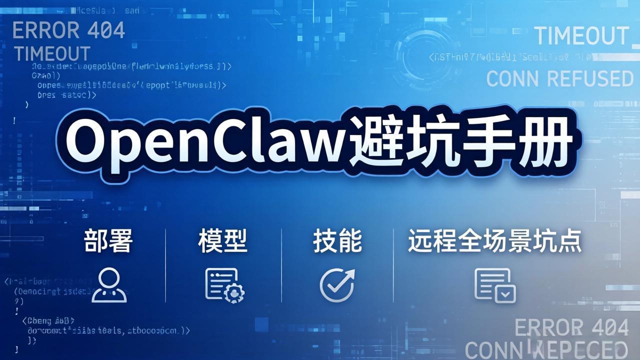 OpenClaw避坑手册:部署+模型+技能+远程全场景坑点,一次性给你说全,少走弯路-优创云