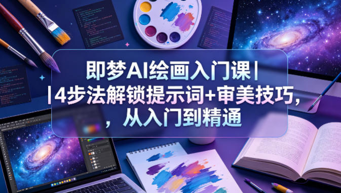 即梦AI绘画入门课｜4步法解锁提示词+审美技巧，从入门到精通-优创云